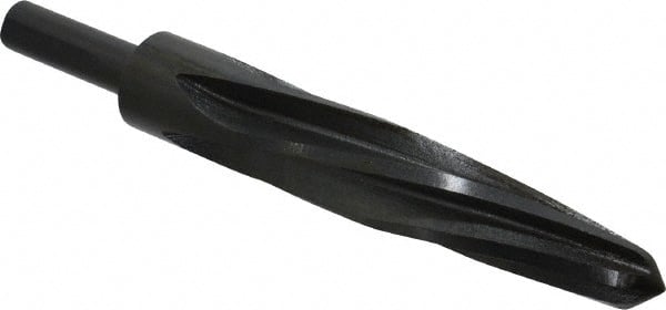 Made in USA - 15/16" Reamer Diam, 9/16" Small End Diam, 1/2" Diam Straight Shank, 5" Flute, Bridge Reamer - Exact Tooling