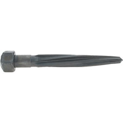 Made in USA - 11/16" Reamer Diam, 3/8" Small End Diam, 1-1/16" Hex Shank, 4-1/2" Flute, Car Reamer - Exact Tooling