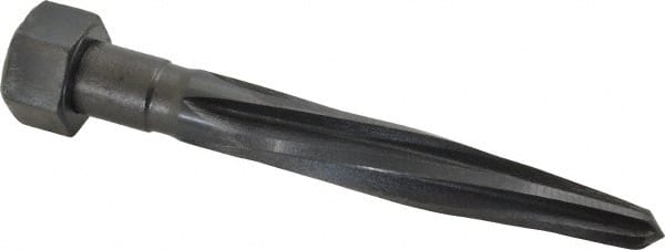 Made in USA - 13/16" Reamer Diam, 15/32" Small End Diam, 1-1/4" Hex Shank, 5" Flute, Car Reamer - Exact Tooling