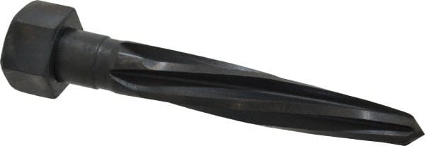 Made in USA - 15/16" Reamer Diam, 19/32" Small End Diam, 1-7/16" Hex Shank, 5" Flute, Car Reamer - Exact Tooling