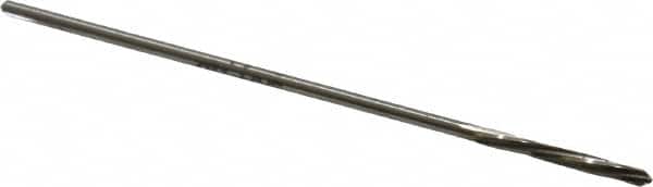 Interstate - 5/64" Cobalt 4 Flute Chucking Reamer - Spiral Flute, 0.072" Straight Shank, 3/4" Flute Length, 3" OAL - Exact Tooling