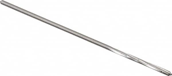 Made in USA - 5/64" High Speed Steel 4 Flute Chucking Reamer - Spiral Flute, 0.072" Straight Shank, 3/4" Flute Length, 3" OAL - Exact Tooling