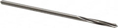 Made in USA - 5/32" High Speed Steel 4 Flute Chucking Reamer - Spiral Flute, 0.151" Straight Shank, 1" Flute Length, 4" OAL - Exact Tooling