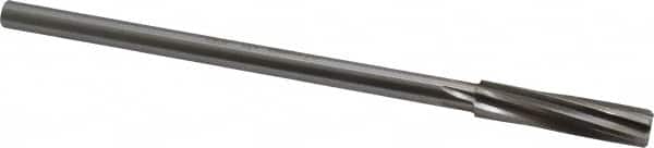 Made in USA - 13/32" High Speed Steel 6 Flute Chucking Reamer - Spiral Flute, 0.3105" Straight Shank, 1-3/4" Flute Length, 7" OAL - Exact Tooling