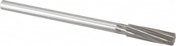 Made in USA - 9/16" High Speed Steel 8 Flute Chucking Reamer - Exact Tooling