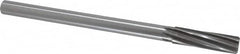 Made in USA - 5/8" High Speed Steel 8 Flute Chucking Reamer - Spiral Flute, 0.5615" Straight Shank, 2-1/4" Flute Length, 9" OAL - Exact Tooling