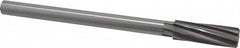 Made in USA - 23/32" High Speed Steel 8 Flute Chucking Reamer - Spiral Flute, 0.5615" Straight Shank, 2-1/4" Flute Length, 9" OAL - Exact Tooling