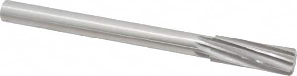 Made in USA - 7/8" High Speed Steel 8 Flute Chucking Reamer - Spiral Flute, 3/4" Straight Shank, 2-5/8" Flute Length, 10" OAL - Exact Tooling