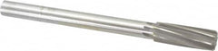 Made in USA - 15/16" High Speed Steel 8 Flute Chucking Reamer - Spiral Flute, 3/4" Straight Shank, 2-5/8" Flute Length, 10" OAL - Exact Tooling