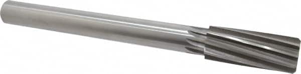 Made in USA - 1-1/4" High Speed Steel 10 Flute Chucking Reamer - Exact Tooling