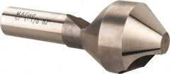 M.A. Ford - 1-1/8" Head Diam, 1/2" Shank Diam, 0 Flute 82° High Speed Steel Countersink - Exact Tooling
