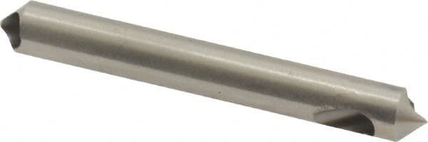 M.A. Ford - 3/16" Head Diam, 3/16" Shank Diam, 0 Flute 90° High Speed Steel Countersink - Bright Finish, 1-1/2" OAL, Single End, Straight Shank, Right Hand Cut - Exact Tooling