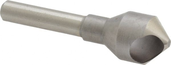 M.A. Ford - 9/16" Head Diam, 1/4" Shank Diam, 0 Flute 90° High Speed Steel Countersink - Exact Tooling