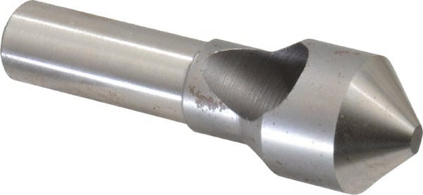 M.A. Ford - 13/16" Head Diam, 1/2" Shank Diam, 0 Flute 90° High Speed Steel Countersink - Bright Finish, 2-5/8" OAL, Single End, Straight Shank, Right Hand Cut - Exact Tooling