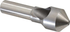M.A. Ford - 13/16" Head Diam, 1/2" Shank Diam, 0 Flute 90° High Speed Steel Countersink - Bright Finish, 2-5/8" OAL, Single End, Straight Shank, Right Hand Cut - Exact Tooling