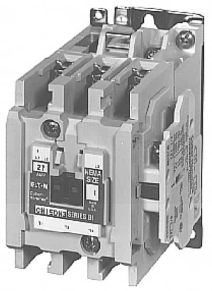 Eaton Cutler-Hammer - 3 Pole, 110 VAC at 50 Hz, 120 VAC at 60 Hz and 600 Volt, 90 Continuous Amp, 1 hp, Open NEMA Combination Starter - ABS Type Approved, cUL Listed, NEMA ICS 2-1993, UL Listed - Exact Tooling