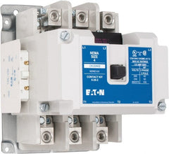 Eaton Cutler-Hammer - 3 Pole, 110 VAC at 50 Hz, 120 VAC at 60 Hz and 600 Volt, 135 Continuous Amp, 1 hp, Open NEMA Combination Starter - ABS Type Approved, cUL Listed, NEMA ICS 2-1993, UL Listed - Exact Tooling