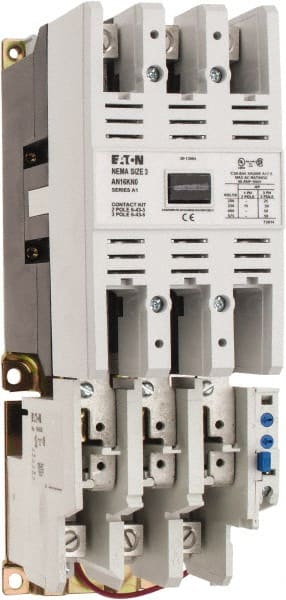 Eaton Cutler-Hammer - 110 Coil VAC at 50 Hz, 120 Coil VAC at 60 Hz, 90 Amp, NEMA Size 3, Nonreversible Open Enclosure NEMA Motor Starter - 3 Phase hp: 25 VAC - Exact Tooling