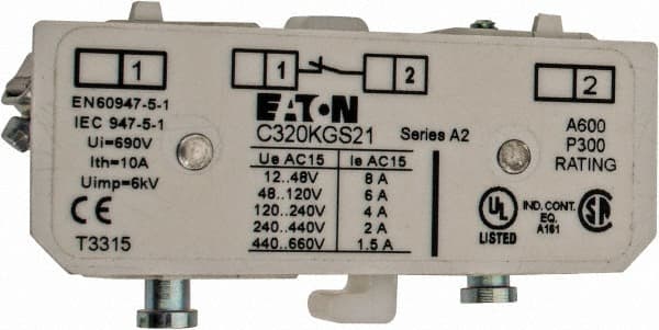 Eaton Cutler-Hammer - Starter Auxiliary Contact - For Use with 100-400A Contactors - Exact Tooling