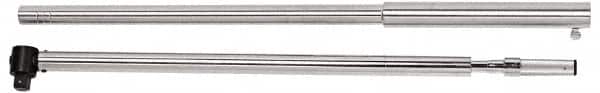 Proto - 1" Drive Micrometer Fixed Head Torque Wrench - 200 Ft/Lb to 1,000 Ft/Lb Torque, 69" OAL, 5 Ft/Lb Graduation, Fixed Head - Exact Tooling