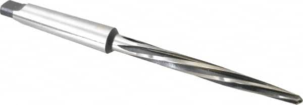 Interstate - 7/16" Reamer Diam, 7/32" Small End Diam, 2MT Morse Taper Shank, 4-3/8" Flute, Bridge Reamer - Exact Tooling