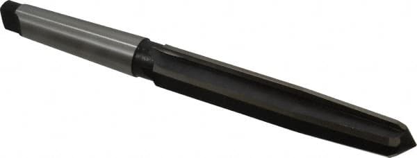 Interstate - 1-3/8" Reamer Diam, 1-1/8" Small End Diam, 4MT Morse Taper Shank, 7-3/8" Flute, Bridge Reamer - Exact Tooling
