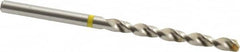 Accupro - #20 130° Vanadium High Speed Steel Jobber Drill - Bright Finish, Right Hand Cut, Spiral Flute, Straight Shank, 75mm OAL, Split Point - Exact Tooling