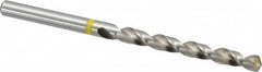 Accupro - #8 130° Vanadium High Speed Steel Jobber Drill - Bright Finish, Right Hand Cut, Spiral Flute, Straight Shank, 86mm OAL, Split Point - Exact Tooling