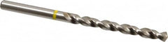 Accupro - 7/32" 130° Vanadium High Speed Steel Jobber Drill - Bright Finish, Right Hand Cut, Spiral Flute, Straight Shank, 93mm OAL, Split Point - Exact Tooling