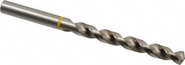 Accupro - Letter Q 130° Vanadium High Speed Steel Jobber Drill - Bright Finish, Right Hand Cut, Spiral Flute, Straight Shank, 117mm OAL, Split Point - Exact Tooling