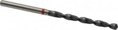 Accupro - #24 135° Cobalt Jobber Drill - TiAlN Finish, Right Hand Cut, Spiral Flute, Straight Shank, 75mm OAL, UX Point - Exact Tooling