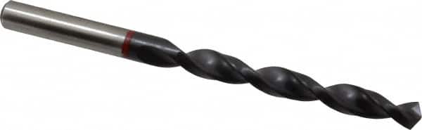 Accupro - 8mm 135° Cobalt Jobber Drill - TiAlN Finish, Right Hand Cut, Spiral Flute, Straight Shank, 117mm OAL, UX Point - Exact Tooling