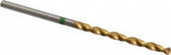 Accupro - #37 135° Cobalt Jobber Drill - TiN Finish, Right Hand Cut, Spiral Flute, Straight Shank, 57mm OAL, Split Point - Exact Tooling