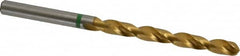 Accupro - #2 130° Cobalt Jobber Drill - TiN Finish, Right Hand Cut, Spiral Flute, Straight Shank, 93mm OAL, Split Point - Exact Tooling