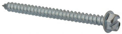 Value Collection - #14 Hex Washer Head Slotted Sheet Metal Screw - Steel, 3" Length Under Head, Grade 2 - Exact Tooling