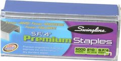 Swingline - 1/4" Leg Length, Galvanized/Low-Carbon Steel Standard Staples - 25 Sheet Capacity, For Use with 210 Full Strip Standard Staplers - Exact Tooling