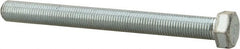 Made in North America - 7/16-20 UNF, 4-1/2" Length Under Head Hex Head Cap Screw - Fully Threaded, Grade 5 Steel, Zinc-Plated Finish, 5/8" Hex - Exact Tooling