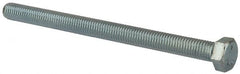 Made in North America - 1/2-13 UNC, 7" Length Under Head Hex Head Cap Screw - Fully Threaded, Grade 5 Steel, Zinc-Plated Finish, 3/4" Hex - Exact Tooling