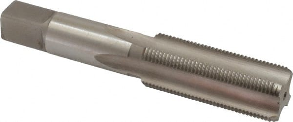 Hertel - M22x1.50 Metric Fine 4 Flute Bright Finish High Speed Steel Straight Flute Standard Hand Tap - Bottoming, Right Hand Thread, 4-11/16" OAL, D6 Limit - Exact Tooling