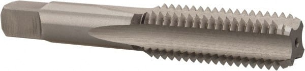 Hertel - M18x2.50 Metric Coarse 4 Flute Bright Finish High Speed Steel Straight Flute Standard Hand Tap - Bottoming, Right Hand Thread, 4-1/32" OAL, D7 Limit - Exact Tooling