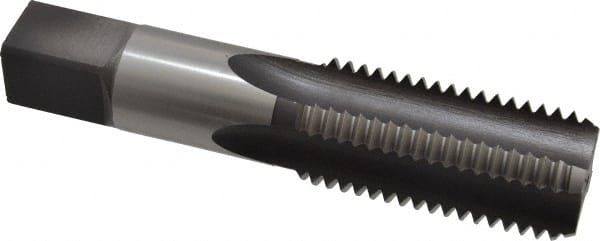 Hertel - M30x3.50 Metric Coarse 6H 4 Flute Bright Finish High Speed Steel Straight Flute Standard Hand Tap - Bottoming, Right Hand Thread, 5-7/16" OAL, D9 Limit - Exact Tooling