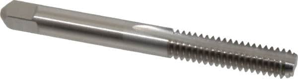 Hertel - 1/4-20 UNC 3B 2 Flute Bright Finish High Speed Steel Straight Flute Standard Hand Tap - Bottoming, Right Hand Thread, 2-1/2" OAL, 1" Thread Length, H3 Limit - Exact Tooling