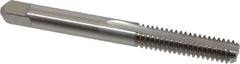 Hertel - 1/4-20 UNC 3B 2 Flute Bright Finish High Speed Steel Straight Flute Standard Hand Tap - Bottoming, Right Hand Thread, 2-1/2" OAL, 1" Thread Length, H3 Limit - Exact Tooling