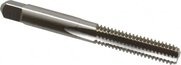Hertel - 5/16-18 UNC 2B 3 Flute Bright Finish High Speed Steel Straight Flute Standard Hand Tap - Bottoming, Right Hand Thread, 2-23/32" OAL, 1-1/8" Thread Length, H5 Limit - Exact Tooling