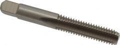 Hertel - 3/8-16 UNC 2B 3 Flute Bright Finish High Speed Steel Straight Flute Standard Hand Tap - Bottoming, Right Hand Thread, 2-15/16" OAL, 1-1/4" Thread Length, H5 Limit - Exact Tooling