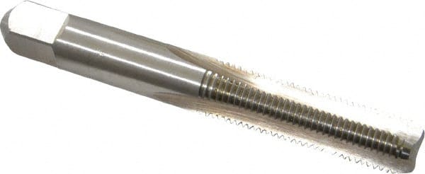Hertel - 3/8-24 UNF 3B 3 Flute Bright Finish High Speed Steel Straight Flute Standard Hand Tap - Bottoming, Right Hand Thread, 2-15/16" OAL, 1-1/4" Thread Length, H3 Limit - Exact Tooling
