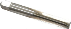 Hertel - 3/8-24 UNF 3B 3 Flute Bright Finish High Speed Steel Straight Flute Standard Hand Tap - Bottoming, Right Hand Thread, 2-15/16" OAL, 1-1/4" Thread Length, H3 Limit - Exact Tooling