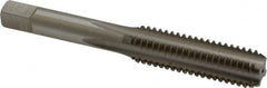 Hertel - 7/16-14 UNC 4 Flute Bright Finish High Speed Steel Straight Flute Standard Hand Tap - Bottoming, Right Hand Thread, 3-5/32" OAL, H3 Limit - Exact Tooling