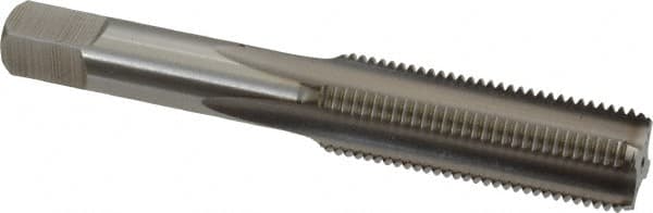 Hertel - 9/16-18 UNF 4 Flute Bright Finish High Speed Steel Straight Flute Standard Hand Tap - Bottoming, Right Hand Thread, 3-3/8" OAL, H3 Limit - Exact Tooling