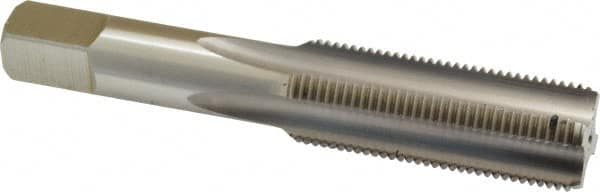 Hertel - 3/4-16 UNF 3B 4 Flute Bright Finish High Speed Steel Straight Flute Standard Hand Tap - Bottoming, Right Hand Thread, 4-1/4" OAL, H3 Limit - Exact Tooling